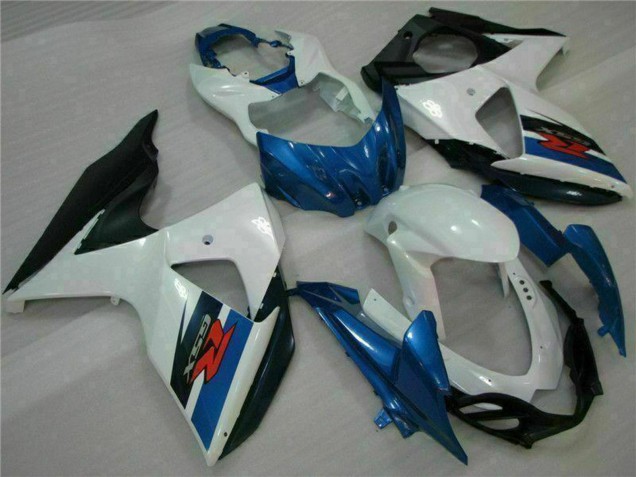 Kit Carenagem ABS Suzuki GSXR 1000 2009-2016 - Branco Azul Preto