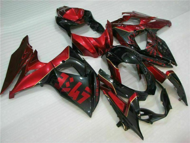 Carenagens Moto Suzuki GSXR 1000 2009-2016 - Vermelho Preto Brilhante