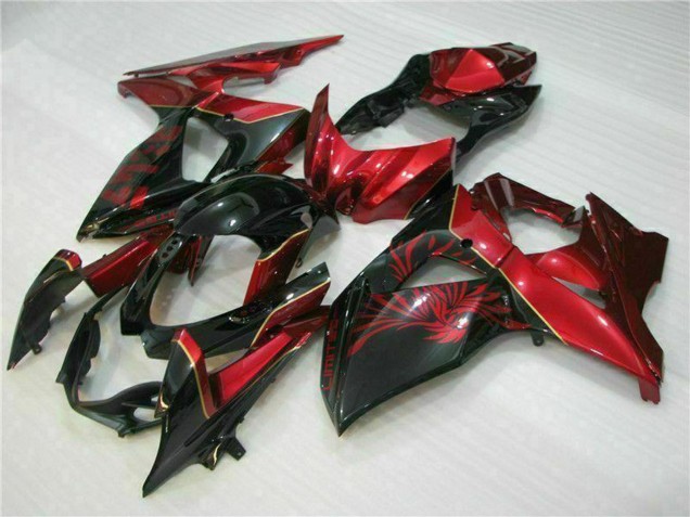 Carenagens Moto Suzuki GSXR 1000 2009-2016 - Vermelho Preto Brilhante
