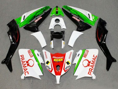 Carenagens Moto Yamaha TMAX530 2012-2014 - Branco Vermelho Verde Pramac Fiamm