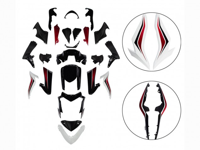 Carenagens Moto Suzuki GSX-S 1000 2015-2020 - Preto Vermelho Branco