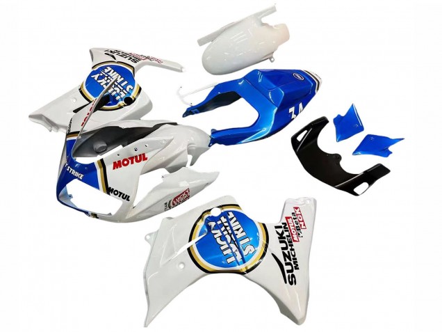 Carenagens Moto Suzuki SV650 2003-2013 - Branco Azul Lucky Strike Motul
