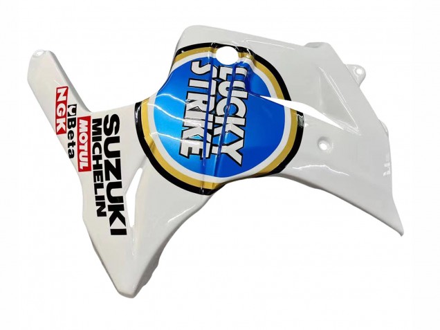 Carenagens Moto Suzuki SV650 2003-2013 - Branco Azul Lucky Strike Motul