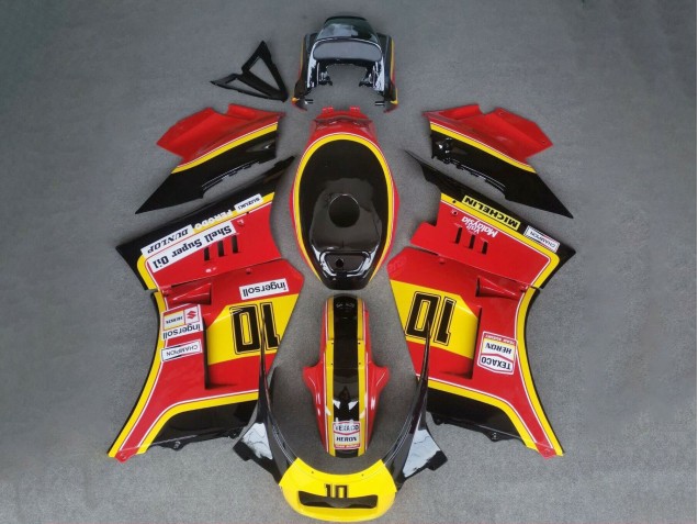 Carenagens Moto Suzuki RG400 RG500 RG400/500 1984-1987 - Vermelho Amarelo Preto 10