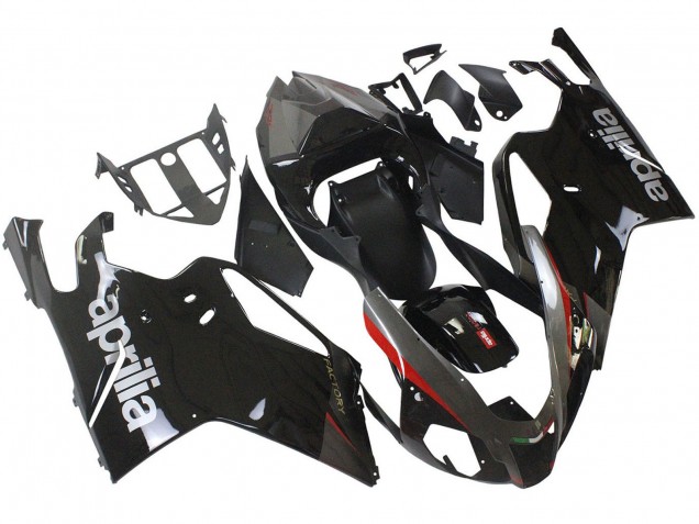 Carenagens Moto Aprilia RSV1000 2003-2006 - Preto Brilhante Cinzento Vermelho