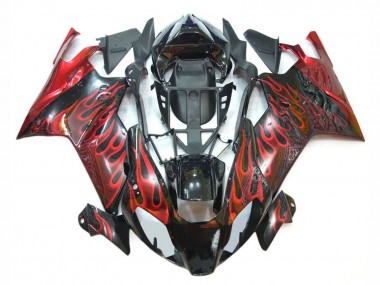 Carenagens Moto Aprilia RSV1000 2003-2006 - Preto Brilhante Vermelho Chama