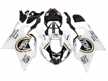 Carenagens Moto Aprilia RSV1000 2003-2006 - Branco Preto Lucky Strike Motul Michelin
