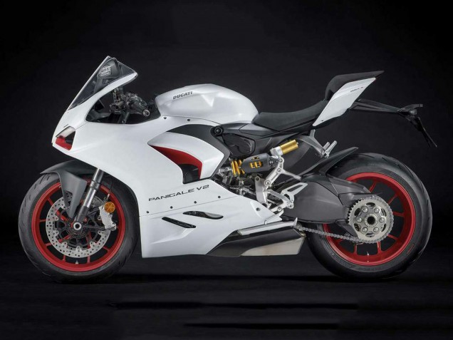 Carenagens Moto Ducati Panigale V2 2020-2024 - Branco Vermelho Preto Fosco