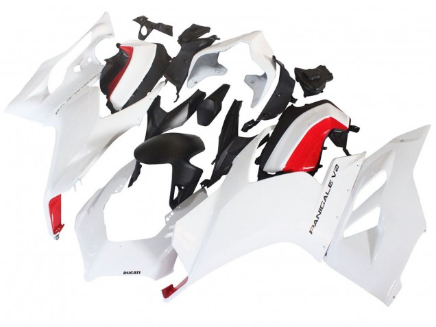 Carenagens Moto Ducati Panigale V2 2020-2024 - Branco Vermelho Preto Fosco