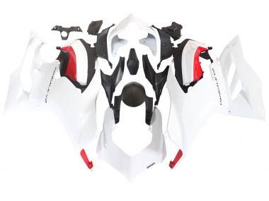 Carenagens Moto Ducati Panigale V2 2020-2024 - Branco Vermelho Preto Fosco