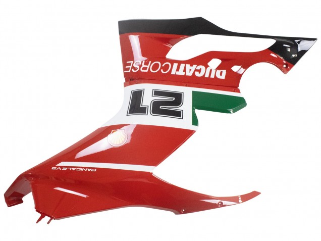 Carenagens Moto Ducati Panigale V2 2020-2024 - Branco Vermelho Verde Preto Fosco Corse 21