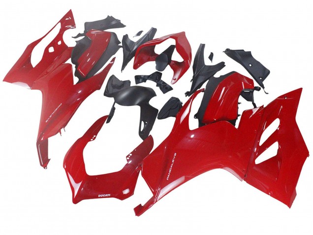 Carenagem Moto Ducati Panigale V2 2020-2024 - Vermelho Preto Fosco