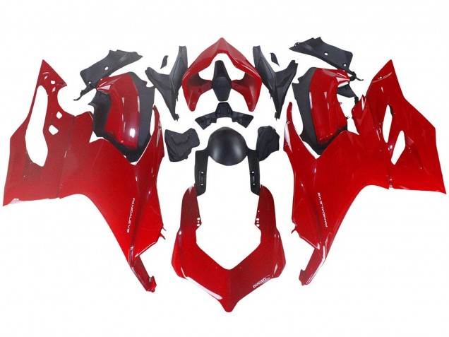 Carenagem Moto Ducati Panigale V2 2020-2024 - Vermelho Preto Fosco
