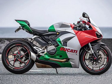 Carenagens Moto Ducati Panigale V2 2020-2024 - Prata Vermelho Verde
