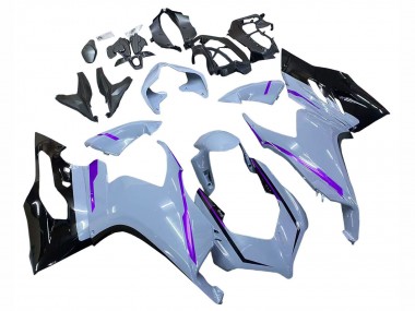 Carenagens Moto Ducati Panigale V2 2020-2024 - Cinzento Brilhante Roxo Preto Brilhante