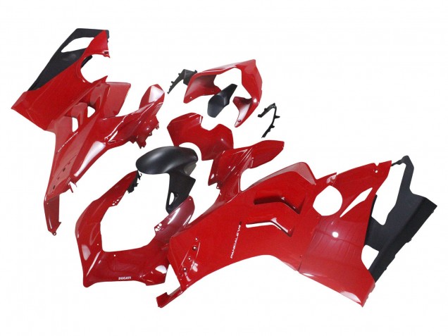 Carenagem Moto Ducati Panigale V4 V4S 2020-2021 - Vermelho Preto Fosco