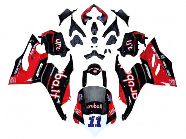 Carenagens Moto Ducati Panigale V4 V4S 2018-2019 - Vermelho Preto Brilhante Aruba 11