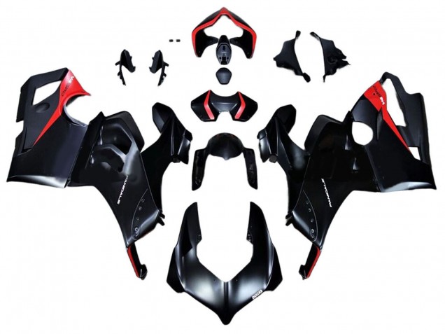 Carenagens Moto Ducati Panigale V4 V4S 2020-2021 - Preto Brilhante Vermelho
