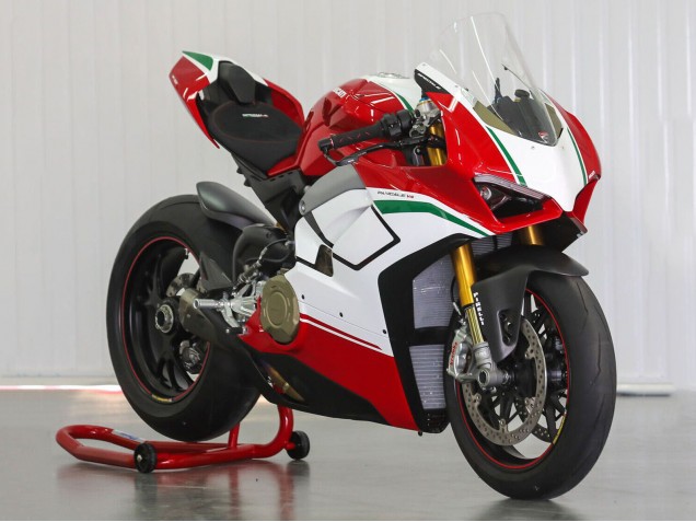 Carenagens Moto Ducati Panigale V4 V4S 2018-2019 - Branco Vermelho Verde Preto Brilhante