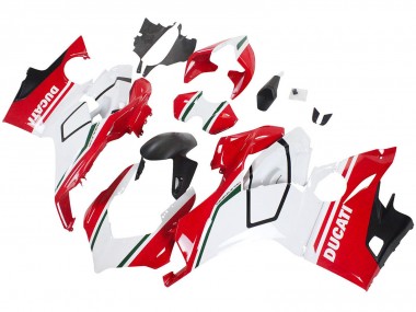 Carenagens Moto Ducati Panigale V4 V4S 2018-2019 - Branco Vermelho Preto Fosco
