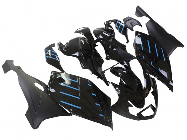 Carenagens Moto BMW K1200S 2005-2010 - Preto Brilhante Preto Fosco Azul Linha