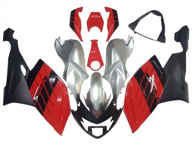 Carenagens Moto BMW K1200S 2005-2010 - Prata Vermelho Preto