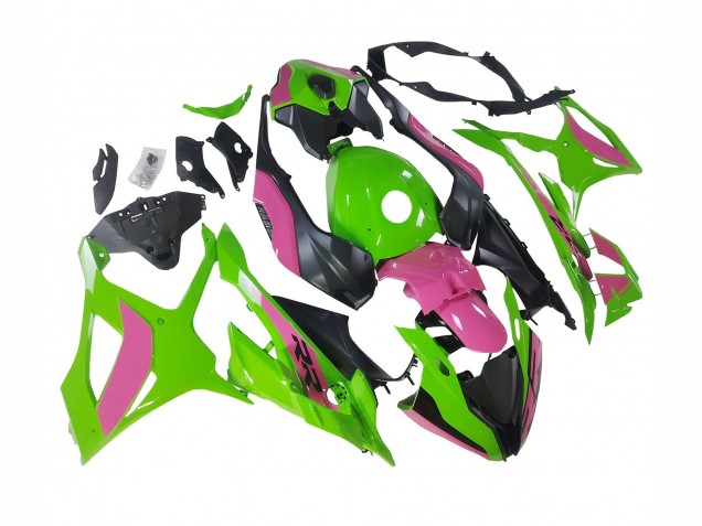 Carenagens Moto BMW S1000RR 2023-2024 - Rosa Verde Preto