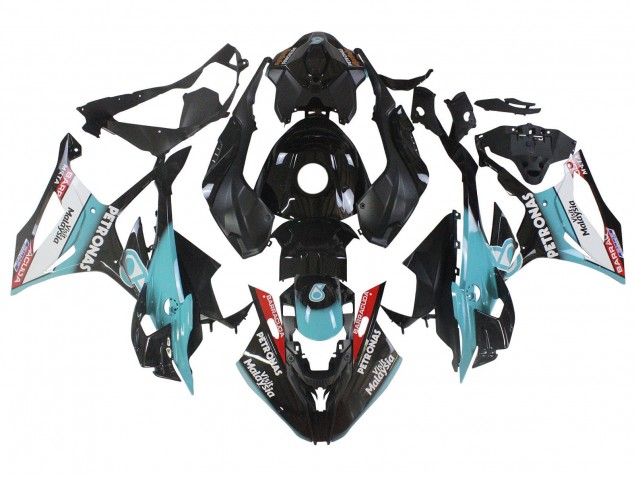 Carenagens Moto BMW S1000RR 2023-2024 - Azul Claro Preto Fosco Petronas