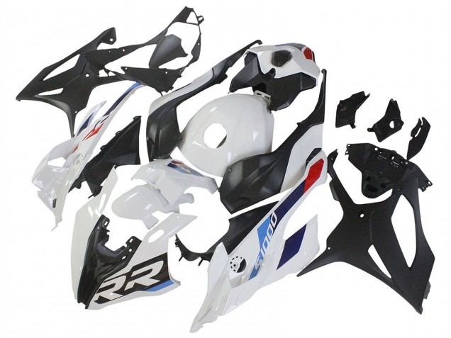 Carenagem Moto BMW S1000RR 2023-2024 - Branco Azul Vermelho Preto Fosco