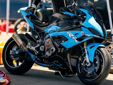 Carenagens Moto BMW S1000RR 2019-2022 - Azul Preto Fibra de Carbono