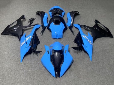Carenagens Moto BMW S1000RR 2019-2022 - Azul Preto Fibra de Carbono