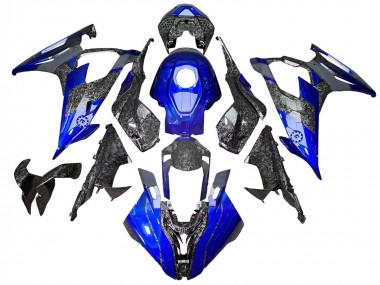 Carenagens Moto BMW S1000RR 2019-2022 - Azul Forjado Fibra de Carbono