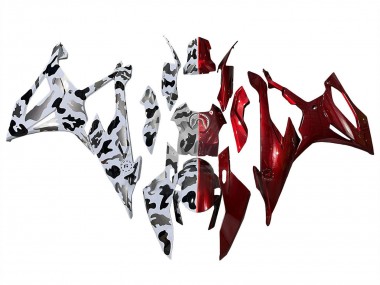 Carenagens Moto BMW S1000RR 2019-2022 - Vermelho Brilhante Preto Branco Cinzento
