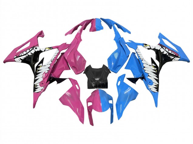 Carenagens Moto BMW S1000RR 2019-2022 - Rosa Profundo Azul Tubarão