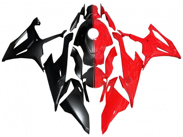 Carenagens Moto BMW S1000RR 2019-2022 - Vermelho Preto Fosco