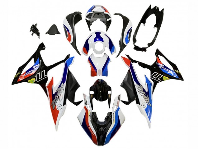 Carenagens Moto BMW S1000RR 2019-2022 - Azul Vermelho Branco 77