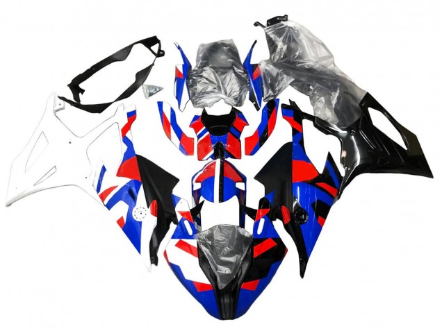 Carenagens Moto BMW S1000RR 2019-2022 - Azul Vermelho Branco