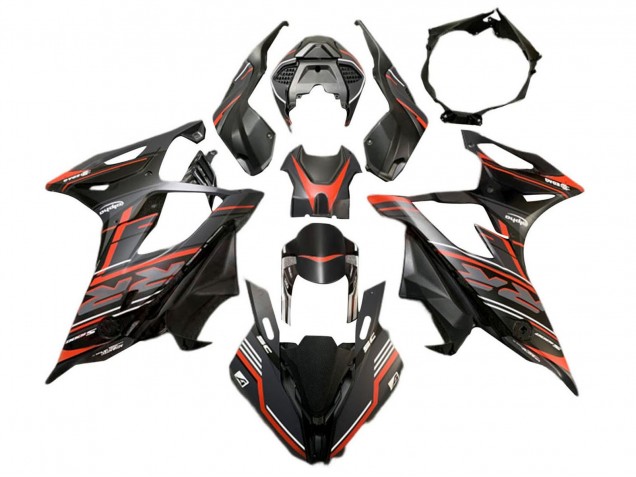 Carenagem Moto BMW S1000RR 2019-2022 - Preto Fosco Vermelho