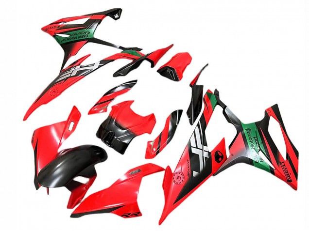 Carenagens Moto BMW S1000RR 2019-2022 - Vermelho Preto Verde