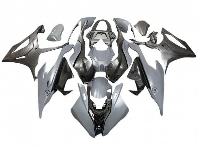 Carenagens Moto BMW S1000RR 2019-2022 - Cinzento Preto Fibra de Carbono