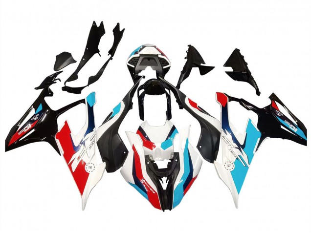 Carenagem Moto BMW S1000RR 2019-2022 - Preto Branco Azul Vermelho