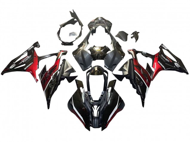 Carenagens Moto BMW S1000RR 2019-2022 - Preto Vermelho Escuro