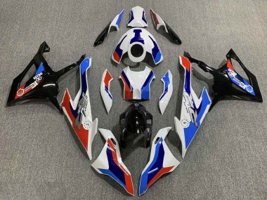 Carenagem Moto BMW S1000RR 2019-2022 - Branco Azul Vermelho
