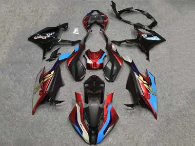 Kits Carenagem Moto BMW S1000RR 2019-2022 - Branco Azul Vermelho Preto