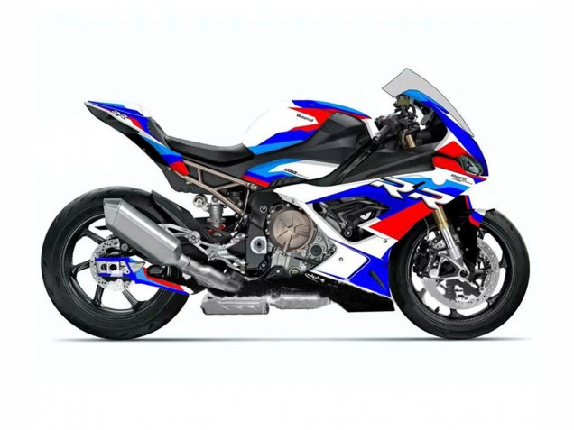 Carenagens Moto BMW S1000RR 2019-2022 - Branco Preto Azul Vermelho