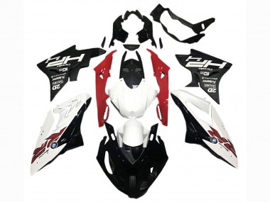 Carenagens Moto BMW S1000RR 2017-2018 - Branco Vermelho Preto Fosco