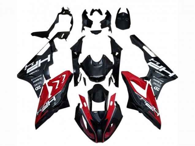 Carenagem Moto BMW S1000RR 2017-2018 - Vermelho Preto Brilhante