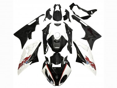 Carenagens Moto BMW S1000RR 2017-2018 - Branco Preto Brilhante