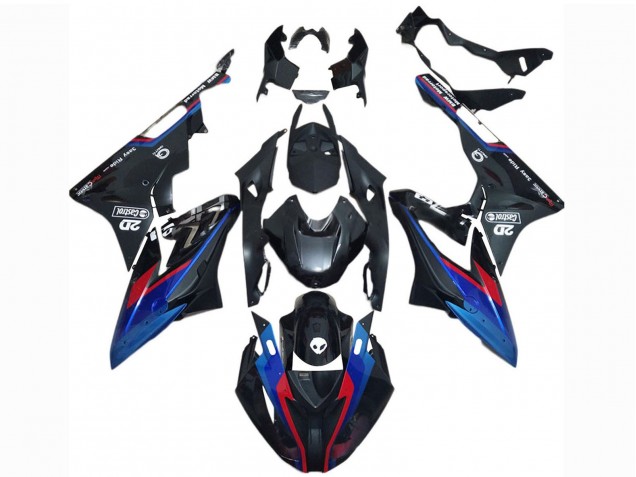 Carenagens Moto BMW S1000RR 2017-2018 - Azul Vermelho Preto Brilhante Castrol