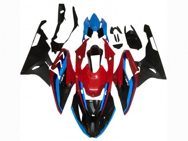 Carenagens Moto BMW S1000RR 2017-2018 - Azul Vermelho Preto